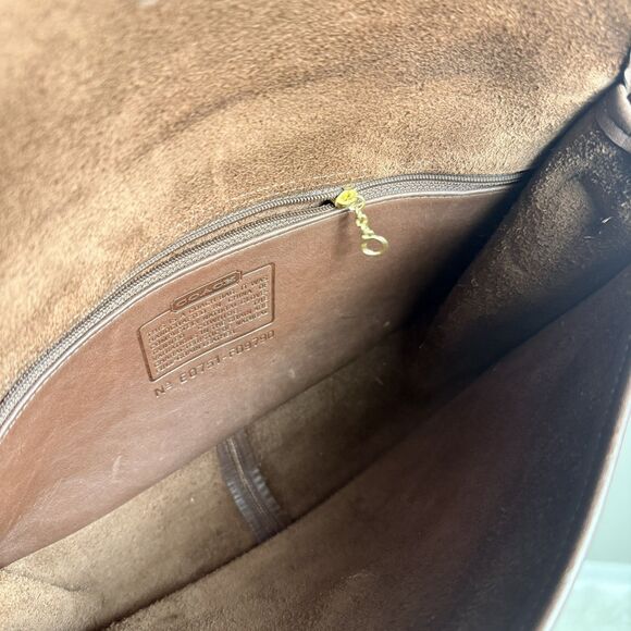 Vintage COACH Brown Leather City Bag Shoulder Bag Handbag #9790 Keychain - Picture 10 of 15